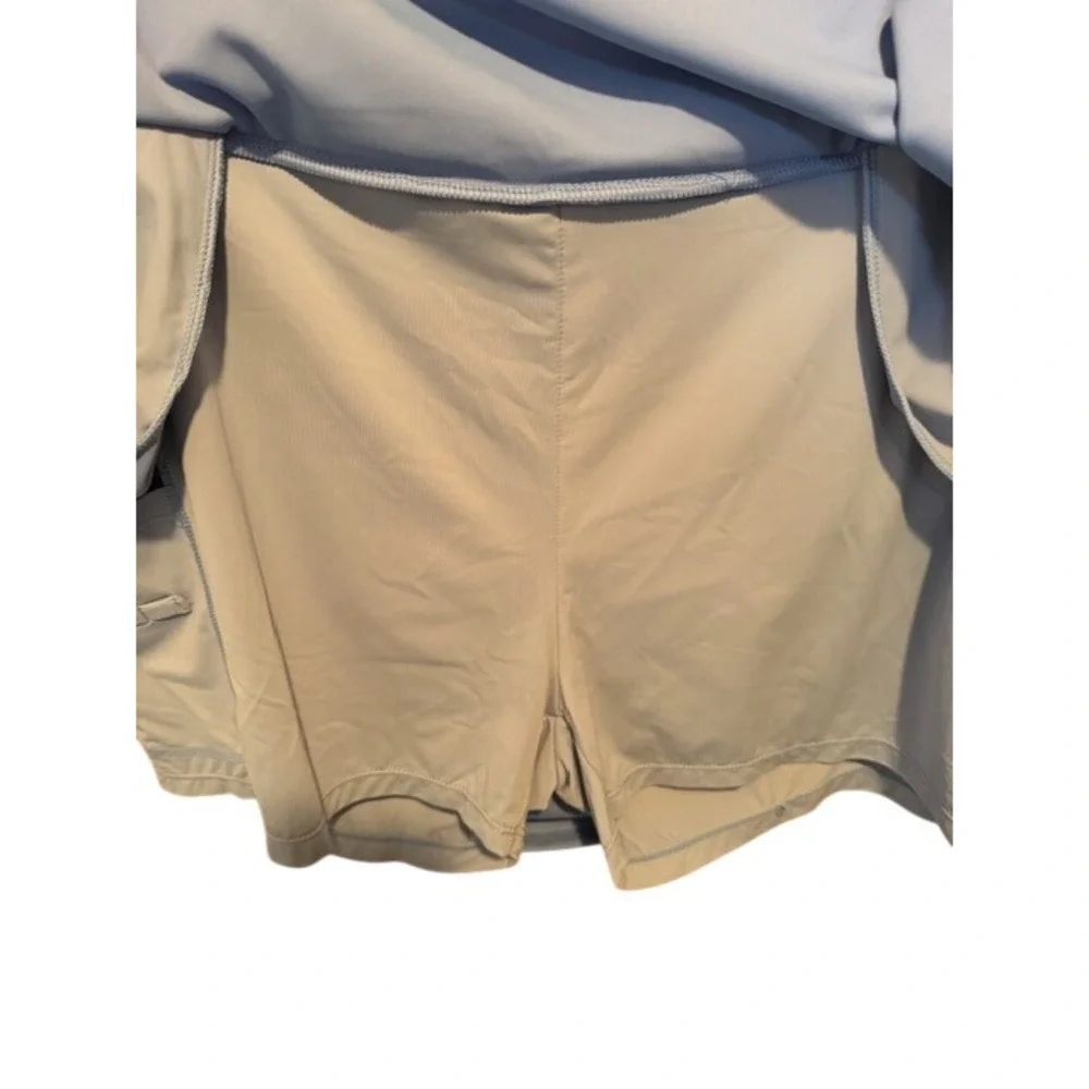 Acegolfs Womens XL Light Blue Athletic Golf Tennis Skort Built-in Shorts UPF 50+